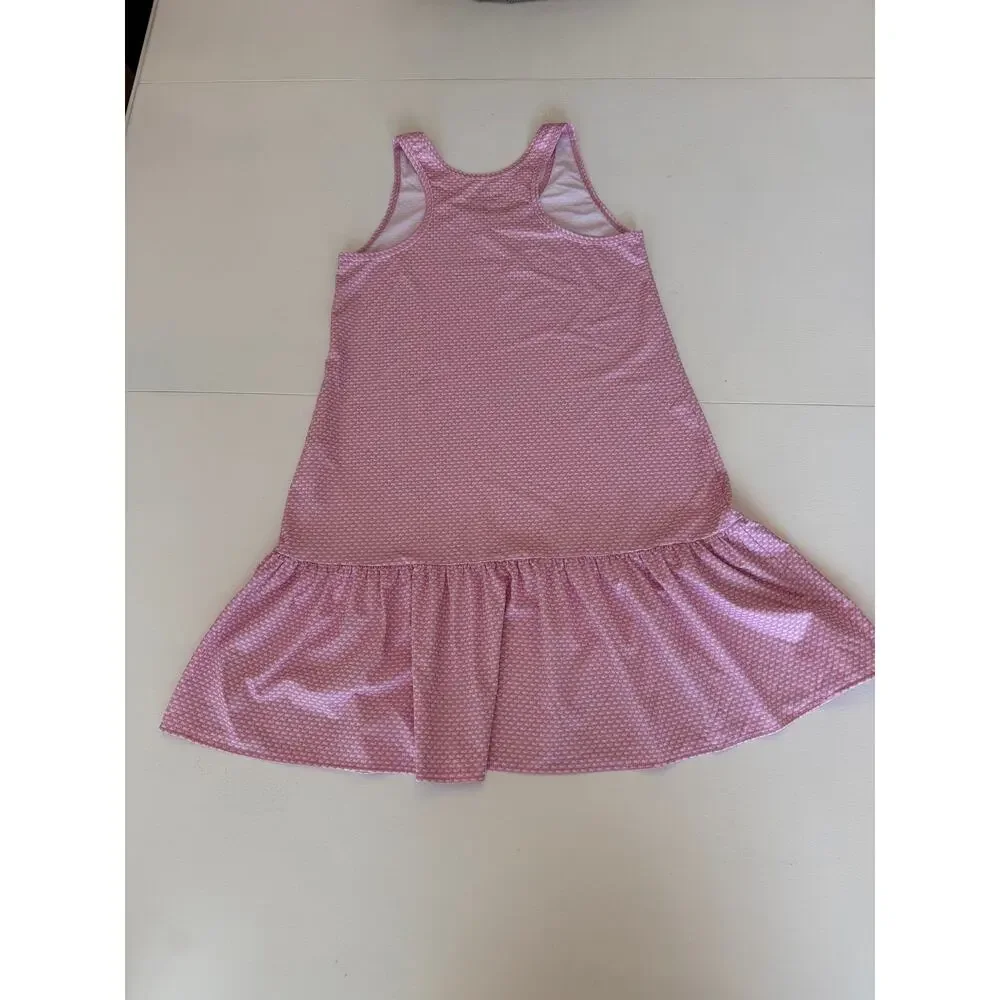 Vineyard Vines Girls Active Dress Pink Whale Logo Tank Sporty Size Medium 10-12